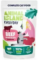 Drėgnas Kačių Maistas - Animal Island Everyday Jautienos ir Vištienos Filė 40 x 85g
