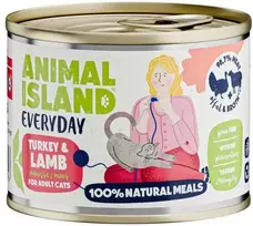 Drėgnas Kačių Maistas - Animal Island Kasdienis Kalakutas ir Ėriena 200g
