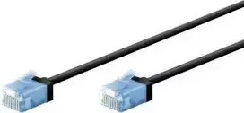 Goobay Itin lankstus CAT 6A pataisomasis kabelis, plonas, U/UTP, juodas - Laido ilgis 7,5 m