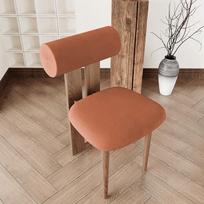 1/2/4pcs Egyptian Velvet Chair Covers Cylinder Backrest Hippo Chairs Seat Protector Dust Slipcover For Home Dining Room Decor S 35-45cm-1PC