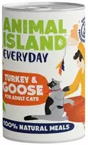 Drėgnas Kačių Maistas - Animal Island Kasdienis Kalakutas ir Žąsis 400g