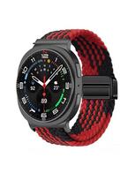 Strap for Samsung Galaxy Watch 8 40mm 44mm Nylon watchband Samsung Watch 8th  Magnetic Strap Classic 46mm Elastic Soft Breathable Quick Dry watch8 40-44-46mm raudona