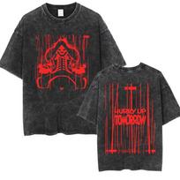 The Weeknd After Hours Til Dawn European Tour  Tshirts Unisexs Fashion Hip Hop Vintage Washed T Shirt Oversized Loose Tshirt M