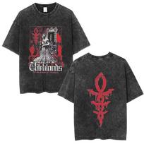 Žaidimo Bloodborne Siaubo Medžiotojas Išplėštas Per didelis Yk Marškinėliai Unisex Moteriški Laisvalaikio Medvilniniai Unisex Retro Gatvės apranga FeUnisex Unisex Apranga S