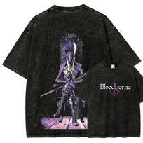 Vintage Wash Bloodborne Darks Souls Oversized Yk Unisex Women T Shirts Streetwear Yk Hip Hop Vintage Tees FeUnisex Unisex Clothing S