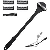 Back Shaver for Men 46m/18in, Back Hair Removal with Adjustable Handel, Shave Wet or Dry (2 Replacement Blades Included) juoda