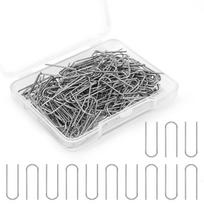 200 Pieces High Temperature Nichrome Wire Jump Rings, U-Shaped Nichrome Alloy Wire For DIY Pendant, Ceramic Ornaments, Fusing In