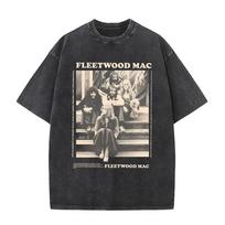 Hot Sale Fleetwood Mac Rumours Stevie Nicks Graphic Print Tshirts Unisex Women Vintage Washed Cotton Summer New Tee Oversized Tops M