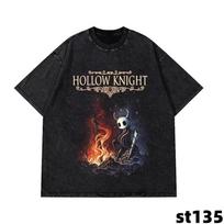 Naujas Žaidimas Hollow Knight Vintažiniai Skalbti Aksesuarai Marškinėliai Grafinis Spaudinys Street Laisvi Atsitiktiniai Skalbti Vintažiniai Laisvi karštas produktas L