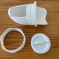 Chicken Feeder Port Kit, PVC Poultry Feeder With Hole Saw, DIY Chicken Feeder For Buckle Barrel Single chicken feeder（W