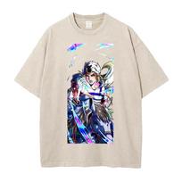 Hot Anime JoJos Bizarre Adventure Johnny Graphic Tee Men Women Clothing Washed Cotton Tshirt Casual Tshirt Harajuku T Shirt S