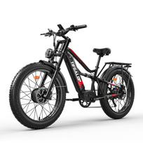 1500W galingas elektrinis dviratis, didžiausias greitis 60 km/h TIFGALOP ES7pro 26 colių storos padangos Visureigis dvigubas variklis Suaugusiųjų elektrinis dviratis 1500W52V21AH-W-t*