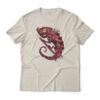 Steampunk Chameleon Lizard Fantasy Art Graphic T-T-Shirt Unisex Lightweight Cotton 3XL