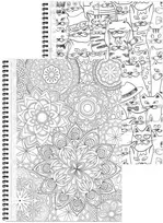 Bloknotas MANDALAS, A4, langeliais, 70 lapų, 70gsm, su spirale šone