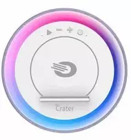 „Orava“ naktinė lempa su RGB šviesa, išmaniojo telefono įkrovikliu ir garsiakalbiu