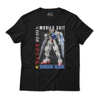 Witch From Mercury XVX-016 Gundam Aerial Anime Grid Graphic Art Cotton T-T-Shirt 4XL