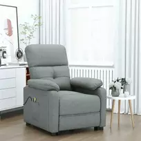 Elektrinis masažinis krėslas, tamsiai pilkos spalvos, audinys