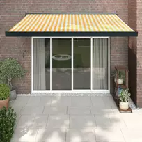 Ištraukiama markizė, geltona/balta, 3x2,5m, audinys/aliuminis