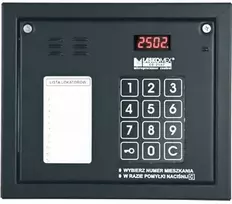 Laskomex CP-2502NR juodas garso skydelis su mini nuomininkų sąrašu ir RFID raktų skaitytuvu