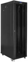 Lanberg grindų statoma rack spintelė 19" 42U 600x1200 juoda stiklinių durų LCD