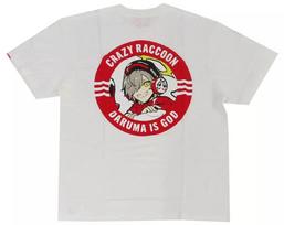 Crazy Raccoon Daruma T T-Shirt White L Streamer Fes 2022 Cotton 3XL