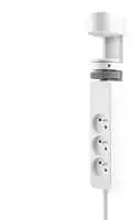 „Solight 3z“ + nešiojami staliniai USB A+C lizdai + greitas USB įkroviklis 20 W PD 2 m, baltas