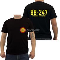 Men Cotton T Shirt Fashion Spanish Air Force Roundel T-Shirt SPAF Spain Tee Casual Shirt Harajuku Streetwear Fitness S įvairiaspalvis