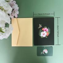 3D Pop Up Card with Envelope, Floral Design for Teacher Parents Grandparents, Birthday Mother's Day Christmas Gift United States