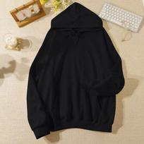 Women's Oversized Fleece Hoodie Sweatshirt with Drawstring, Long Sleeve Pullover, Casual Loose Fit, Pocket XL juoda