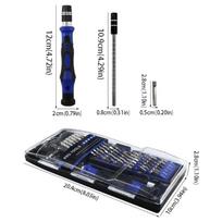 Magnetic Precision Screwdriver Set CR-V Material 60-in-1 Screwdriver Bit Kit Multi-function Precision Electronics Repair Tool mėlyna