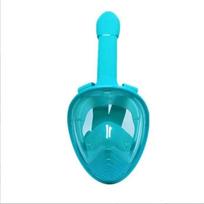Kids Full Face Snorkel Mask Swimming Gear Adjustable Strap Anti-Fog Breathable Design Comfortable Fit Easy to Use for Children One Size žalia