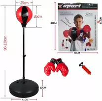 Vaikiškas bokso rinkinys su reguliuojamu stovu (iki 120cm)