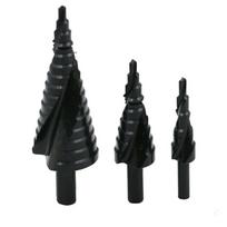 3 vnt./rinkinyje 4-32 mm greitapjovio plieno kobalto laiptuotų grąžtų rinkinys greitapjovio plieno spiralinis metalinis grąžtas HMM 3pcs