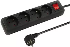 Blow PR-470WSP maitinimo ilgintuvas 4 lizdai su įžeminimu + jungiklis 3m juodas 3x1.5mm
