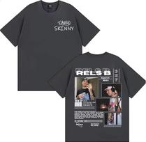 Rapper RELS B Skinny Flakk New Star Album Graphic T Shirts Men's Clothing Harajuku Vintage T Shirt High Quality Comfort T-shirt S įvairiaspalvis