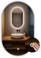 Ovalus LED veidrodis 40X70 su lietimo jungikliu Atsparumas vandeniui IP65 Luna