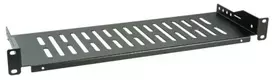 EFB lentyna 19" EFB-Elektronik spintelei 250mm, 1U, perforuota, juoda