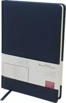 Kalendorius - užrašų knygutė BrunoVisconti Megapolis Velvet, A5, mėlynos spalvos