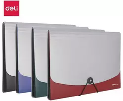 Aplankas-dokumentų dėklas su rankena DELI A4 13 skyrių, įvairių spalvų