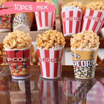 10 mini popcorn model resin crafts - DIY jewelry making, home decoration, perfect gift for family and friends, no need for elect