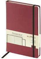 *Kontorinis sąsiuvinis BrunoVisconti Megapolis Velvet , A5, 100 lapų, kietais viršeliais, langeliais, bordo spalvos