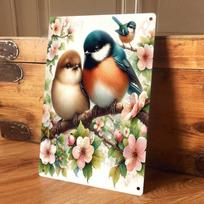 1 piece of Spring Birds and Peach Blossom Branch Decorative Painting, Living Room, Bedroom, Study, Entrance Hall Wall Hanging Ho (as the picture,20x30cm)