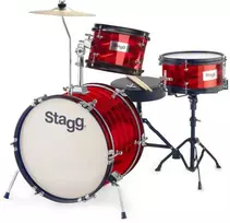3 dalių vaikiškų būgnų komplektas Stagg TIM JR 3/16B RD