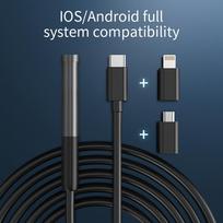 Endoscope Inspection Camera 8mm 2MP Wireless Fidelity Type C Borescope Endoscope Camera with LED Light for Phone