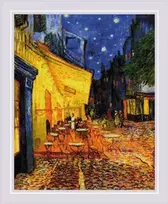 Riolis Kryželiu siuvinėjimo rinkinys „Naktinė kavinės terasa pagal V. Van Gogo paveikslą“ 40x50 SR2217