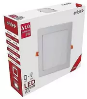 Lubinis šviestuvas Avide LED įmontuojamas šviestuvas ALU 6W 3000K 116x116mm