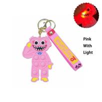 Premium Silicone Poppy Playtime Keychain Toy With Led Light Perfect For Kids And Adults rožinė