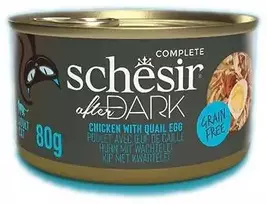 SCHESIR After Dark vištienos filė sultinyje su putpelių kiaušiniais - šlapias kačių ėdalas - 80 g