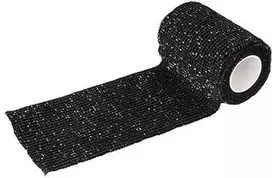 Show Tech Glitter elastinis tvarstis šunims, juodas, 4.5m x 7.5cm