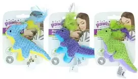 Pawise Dinosaur pliušinis žaislas katėms su katžole, 1 vnt